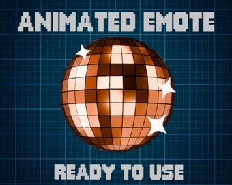 ANIMATED EMOTE Orange | Disco Ball Emote, Kick Emote, Twitch Emote, Discord Emote, Streamer Emote, Ready to Use.