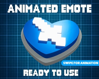 ANIMATED EMOTE Dark Blue | Mod Love, Heart Emote, Kick Emote, Twitch Emote, Discord Emote, Streamer Emote, Ready to Use.