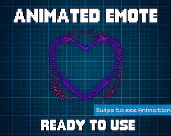 ANIMATED EMOTE Purple Firework Heart | Heart Emote, Kick Emote, Twitch Emote, Discord Emote, Streamer Emote, Ready to Use.