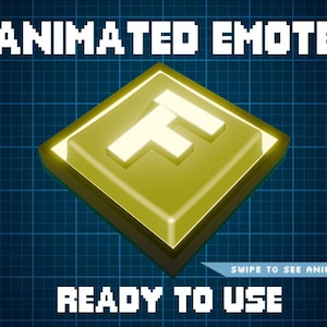 ANIMIERTE EMOTE Gelb | F Key Emote, Kick Emote, Twitch Emote, Discord Emote, Streamer Emote, gebrauchsfertig.
