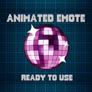 ANIMATED EMOTE Hot Pink | Disco Ball Emote, Kick Emote, Twitch Emote, Discord Emote, Streamer Emote, Ready to Use.