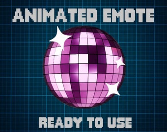 ANIMATED EMOTE Hot Pink | Disco Ball Emote, Kick Emote, Twitch Emote, Discord Emote, Streamer Emote, Ready to Use.