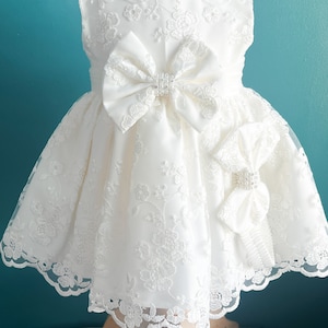 Baby girl christening dress embroidery flower girl dress christening outfit gift flower girl wedding christening day