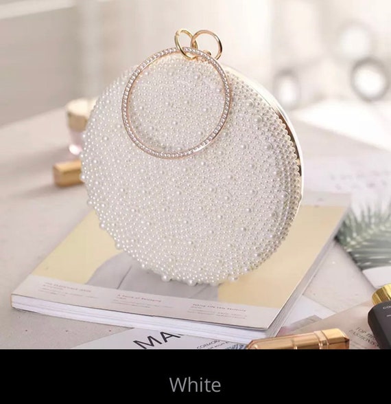 Pearl Clutch Bag/ Box Bag/ Bridal/ Wedding/ Bridesmaids/ 