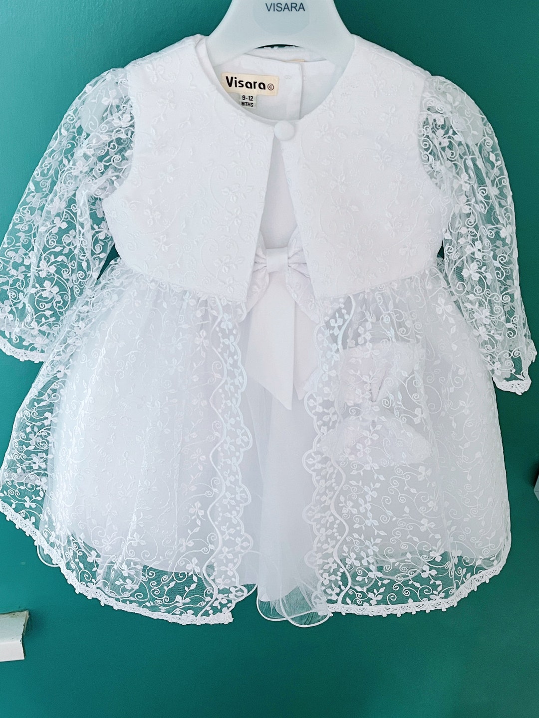 Visara top christening dress