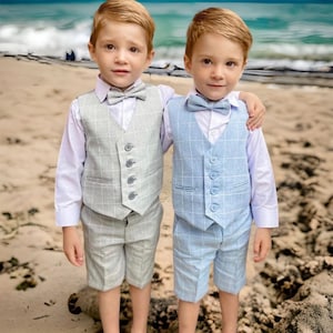 Boys 4 piece waistcoat suits