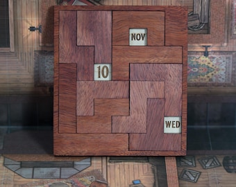 100% Hardwood Daily Calendar Puzzle - 3&quot; x 3.4&quot;