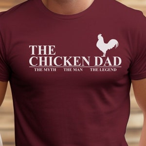 Chicken Dad Shirt Funny Farm Gift for Him Country Guy T-Shirt Father's Day TShirt Gift for Grandpa Man Myth Legend