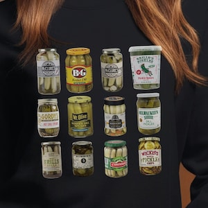Vintage Canned Pickles Sweatshirt Gift Canning Season Sweatshirt Pickle Lovers Tshirt Homemade Pickles Crewneck Pickle Jar Shirt Foodie Gift