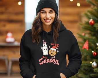 tis the season Milk and Cookies funny cute shirt xmas Christmas Shirt Sweatshirt Family xmas FAST and FREE 2 day SHIPPING Christmas Gift