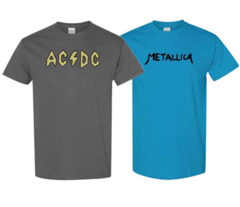 ACDC AC DC / Metallica Shirt Beavis and Butthead Halloween Costume Youth Size image 1