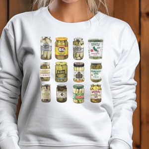 Pickle Shirt | Vintage Canned Pickles Sweatshirt | Pickle Lovers Hoodie | Fun Canning Foodie Gift | Cozy Crewneck Top