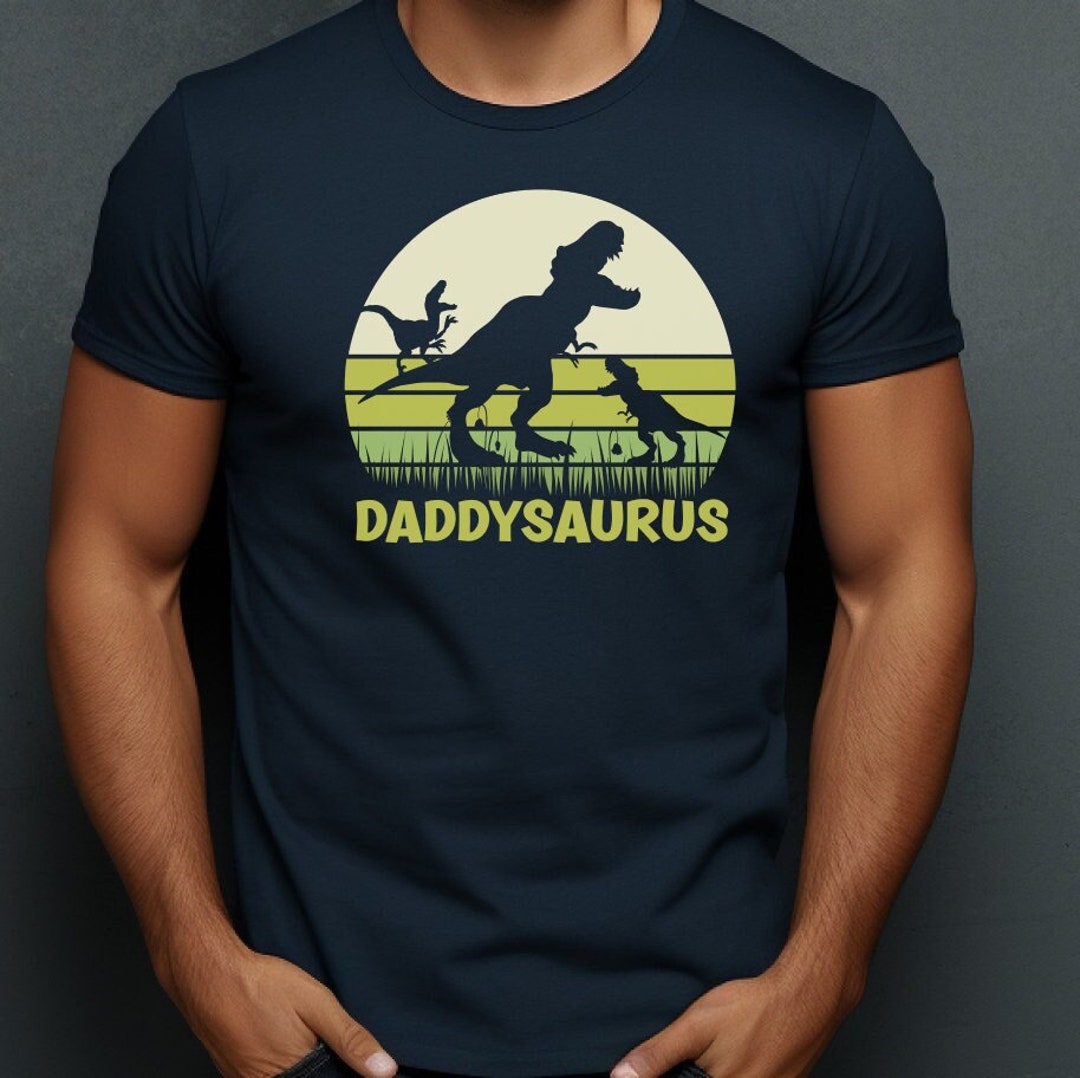 Men's Daddysaurus Rex T Shirt - Funny Fathers Day Gift for Dad