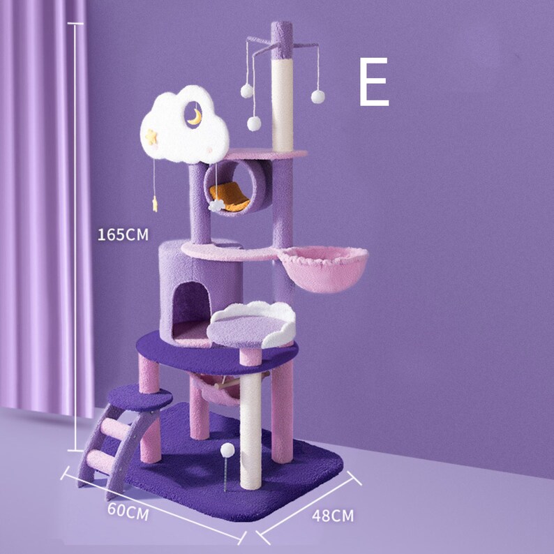 Nebula Cat Tree Purple Cat Tree Modern Luxury Cat Tree Etsy
