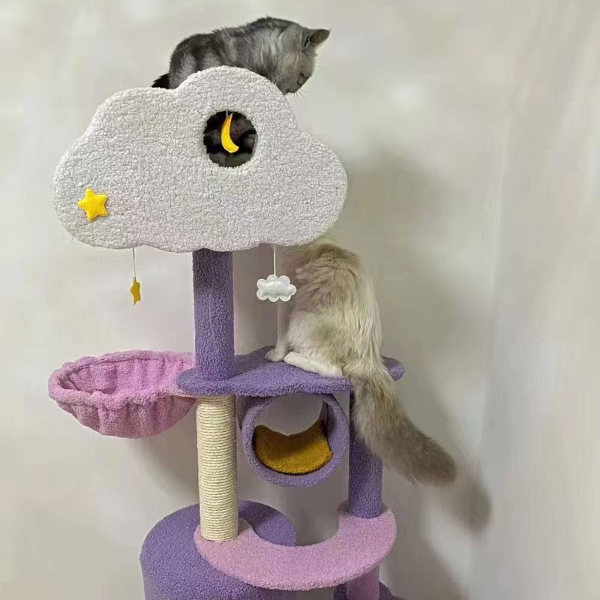 Nebula Cat Tree Purple Cat Tree Modern Luxury Cat Tree Etsy