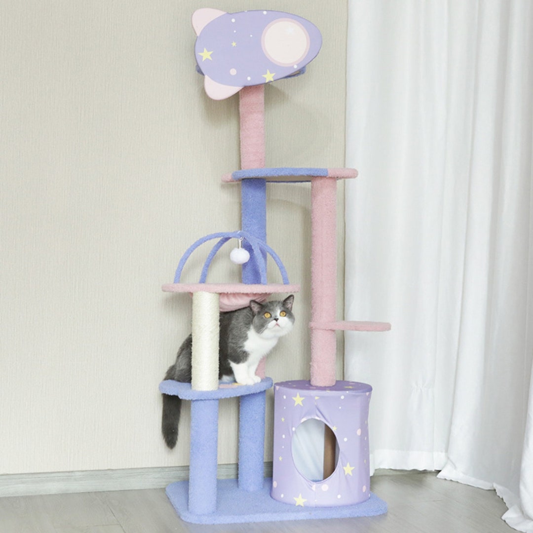 Cosmic Cat Tree Purple Cat Tree Luxury Cat Tree Etsy