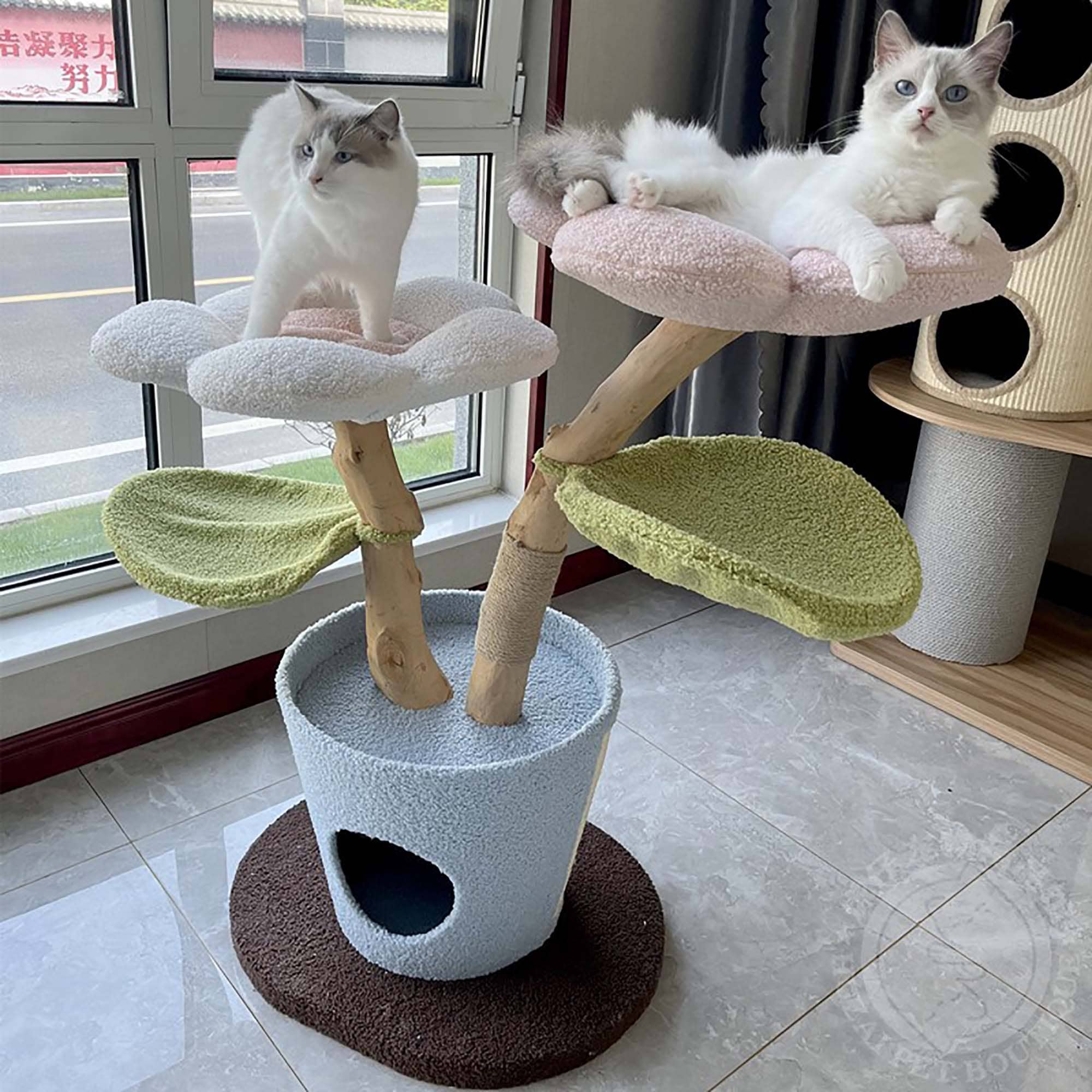 Luxury Floral Cat Tree Beautiful Cat Treeplant Cat Treecozy Etsy