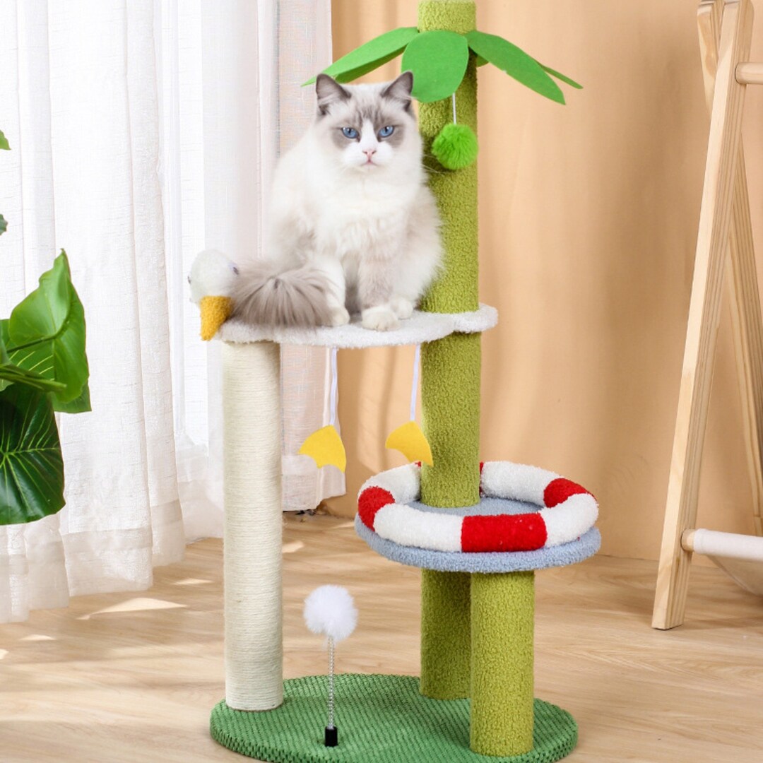 Duck Pattern Cat Tree Animal Themed Cat Tree Warm Cat Tree Etsy