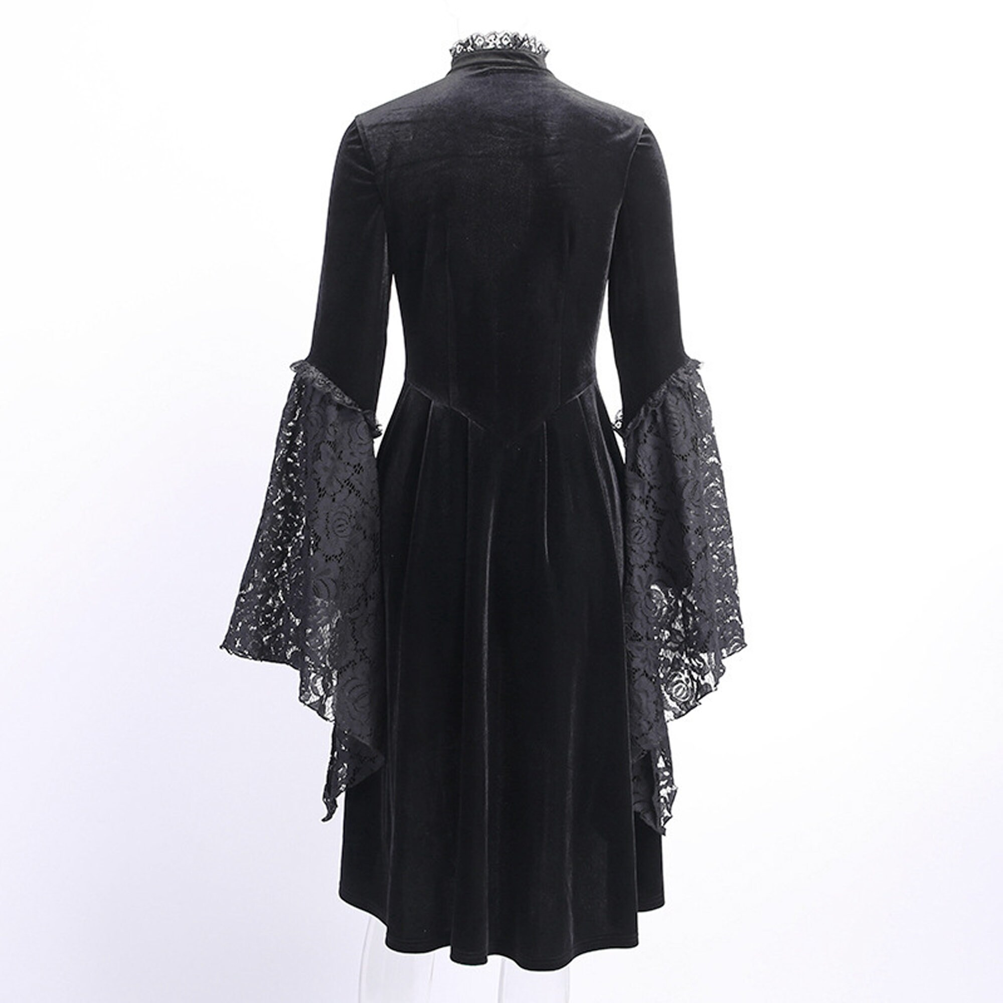 Black Lace Dress Palace Style Black Dress Halloween Gothic Etsy