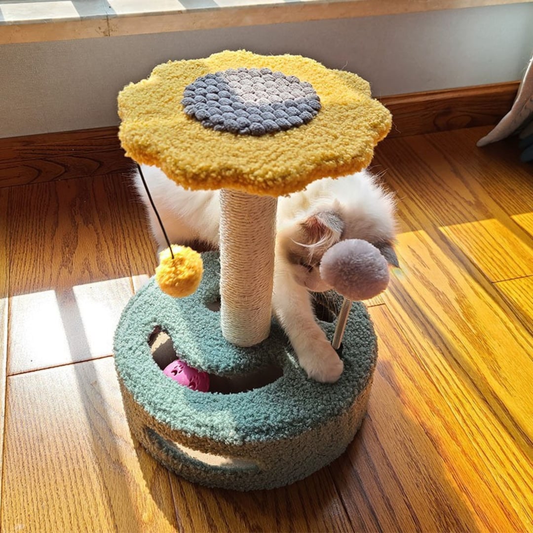 Sunflower Cat Tree Flower Cat Tree Comfortable Cat Tree Cat Etsy