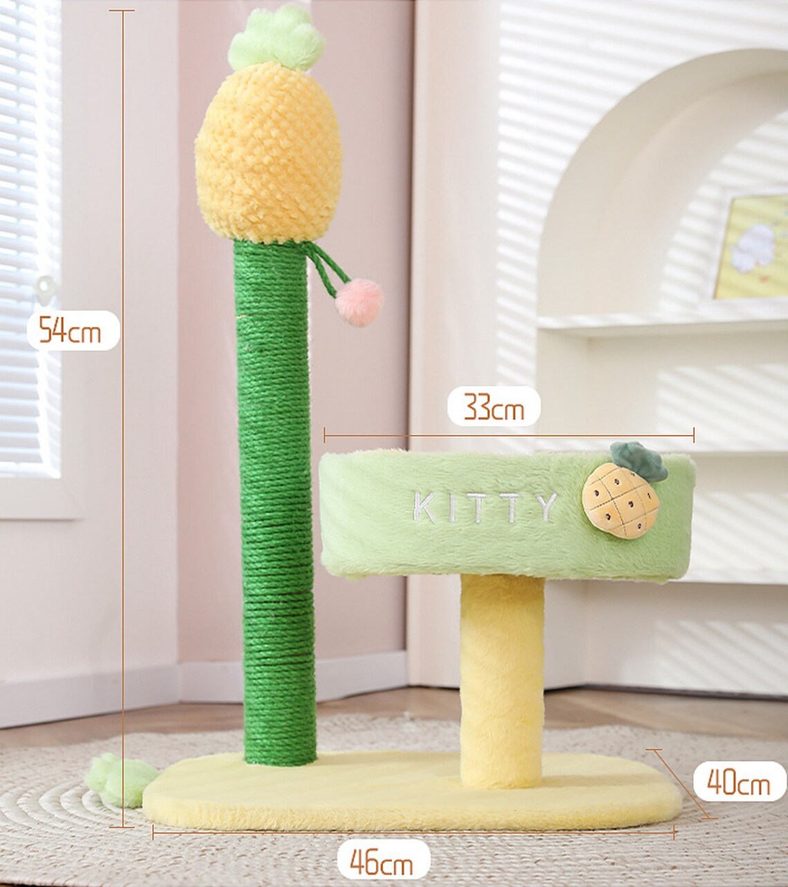 Pineapple Cat Climbing Frame Green Cat Scratch Post image 7