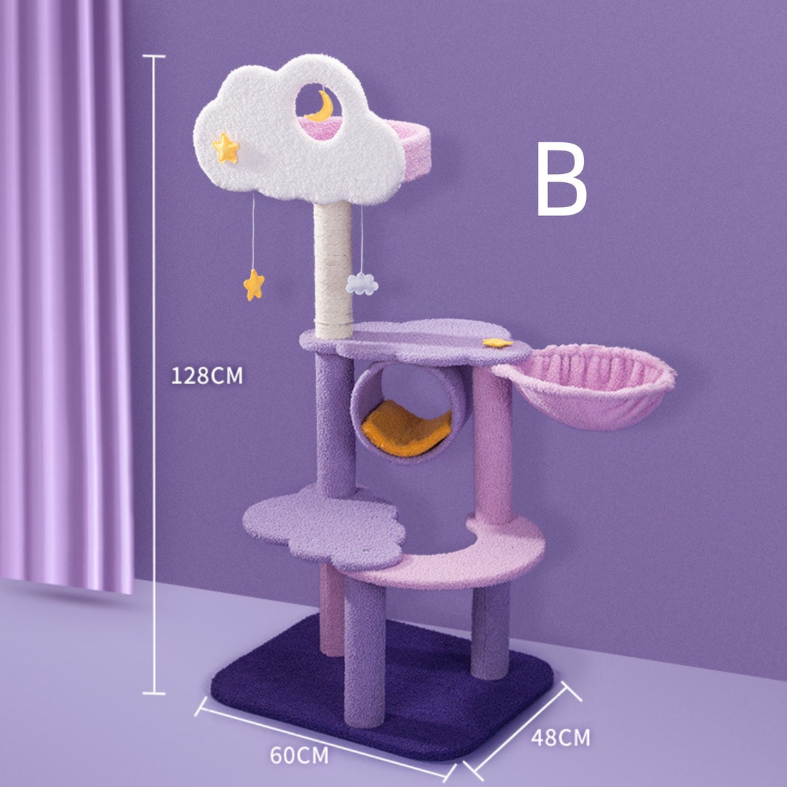 Nebula Cat Tree Purple Cat Tree Modern Luxury Cat Tree Etsy