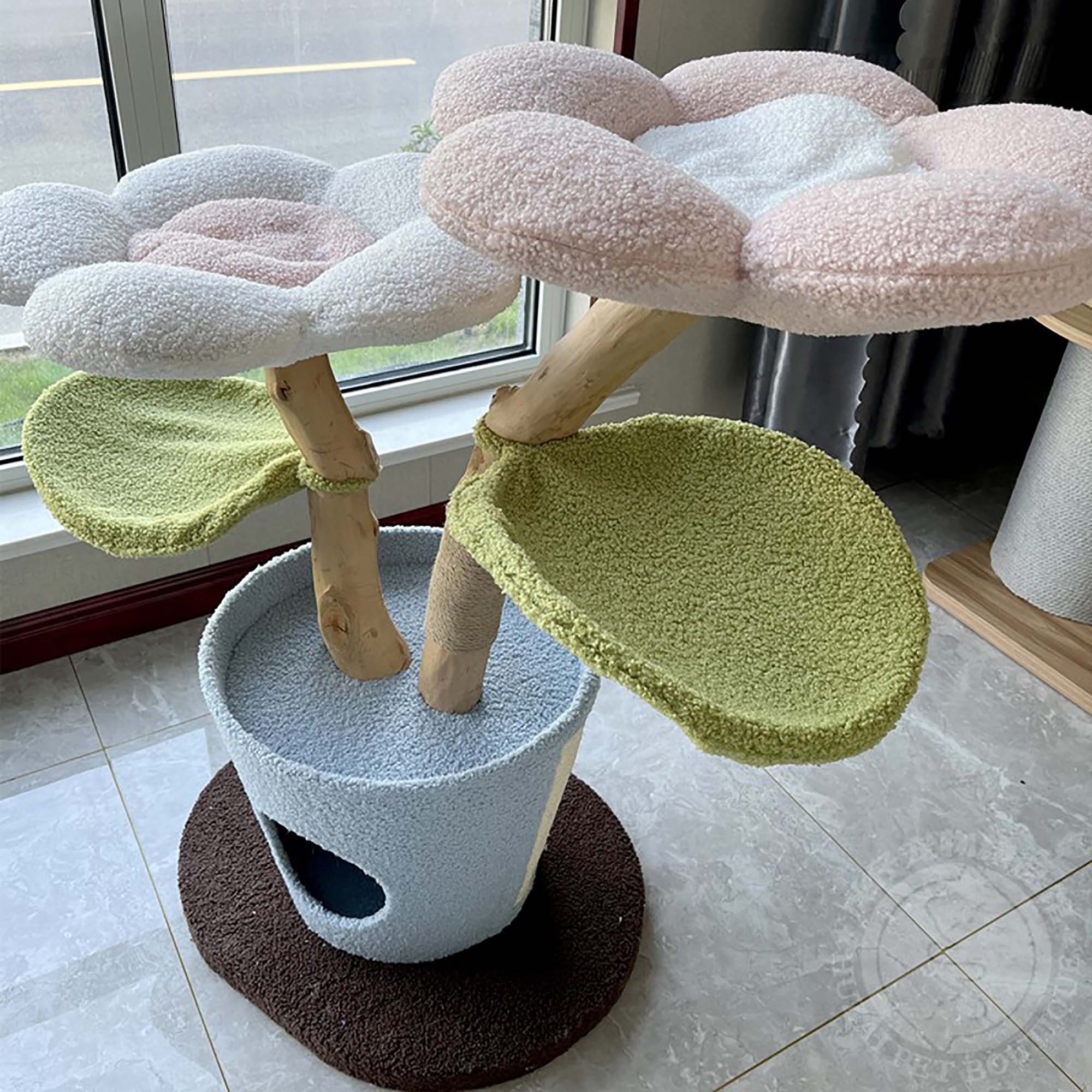 Luxury Floral Cat Tree Beautiful Cat Treeplant Cat Treecozy Etsy