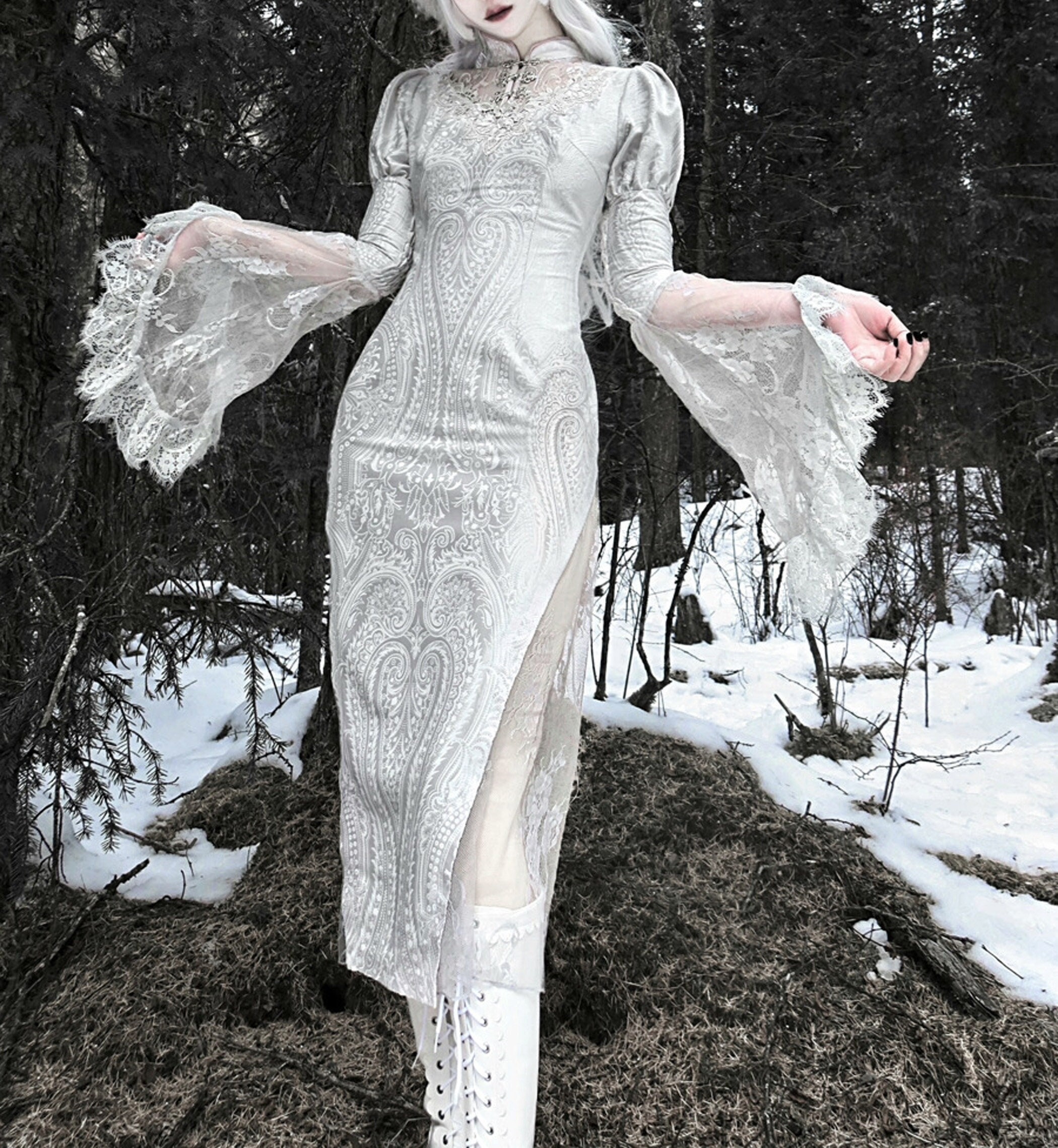 long white gothic dress