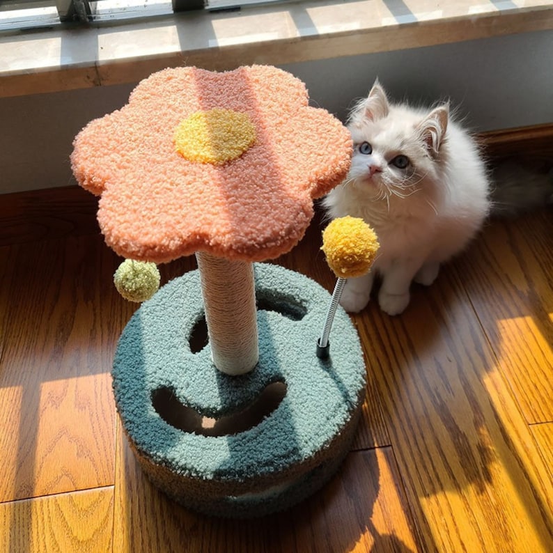 Sunflower Cat Tree Flower Cat Tree Comfortable Cat Tree Cat Etsy