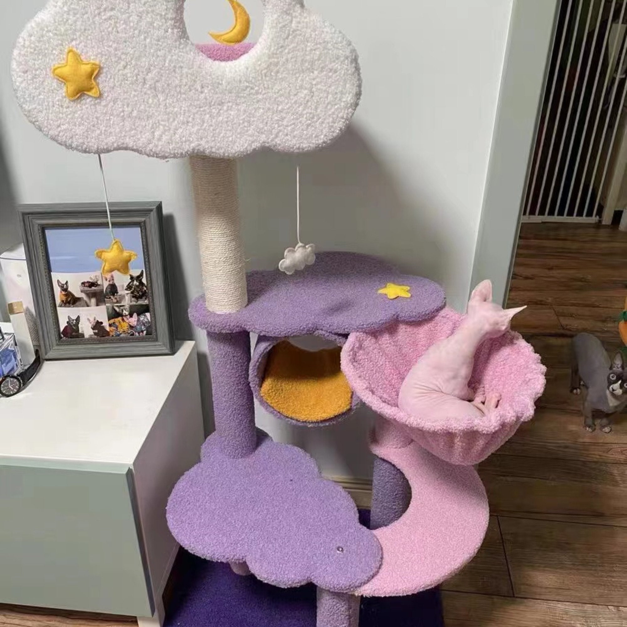 Nebula Cat Tree Purple Cat Tree Modern Luxury Cat Tree Etsy