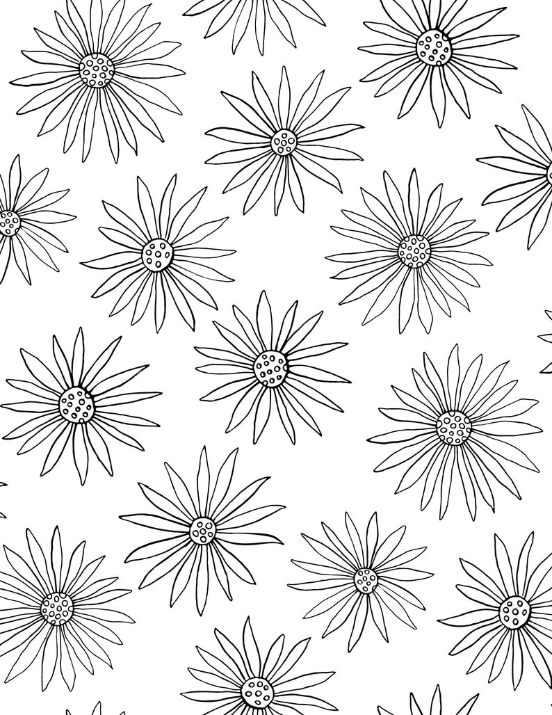 40 Spring Coloring Pages - Etsy