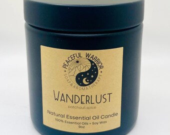 Wanderlust Patchouli+Spice Organic Essential Oil Candle