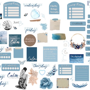 Be Calm | Digital Planner Stickers Inspirational | Pre-Cropped Goodnotes and PNG Digital Planner Stickers
