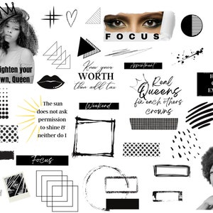 My Crown | Digital Planner Stickers Inspirational | Pre-Cropped Goodnotes and PNG Digital Planner Stickers - Clipart
