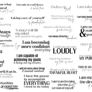 Adesivos de Afirmação | Adesivos de Planejador Digital Motivacional | Adesivos de Planejador Digital Goodnotes Pré-Cortados e PNG - Clipart