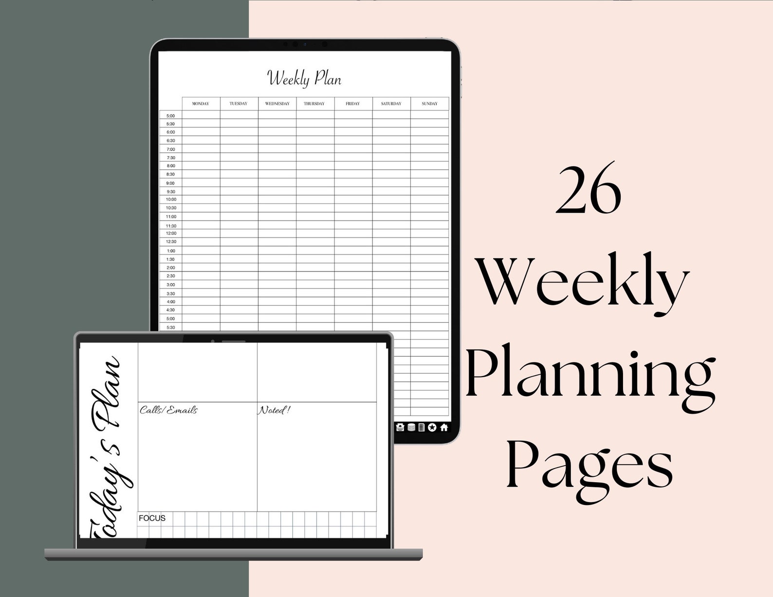 The All Things Planner, Aesthetic Digital Planner, Mac Digital Planner