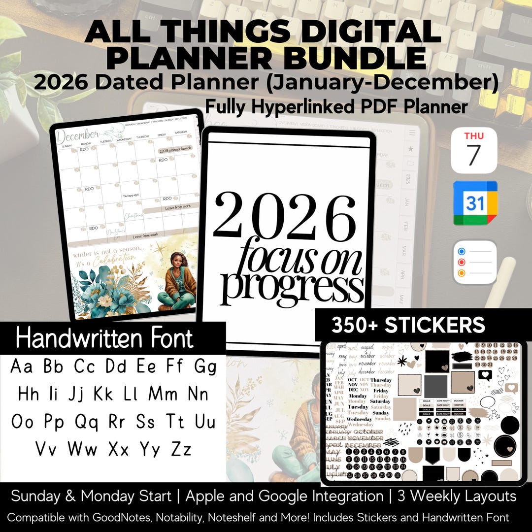 2026 Digital Planner Bundle | Customizable, Dated (digital Download) - Etsy