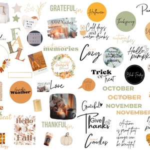 Fall Favorites Digital Planner Stickers | Pre-Cropped Goodnotes and PNG Digital Planner Stickers - Clipart