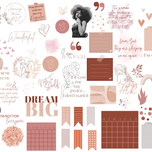 Dear Me | Digital Planner Stickers Motivational | Pre-Cropped Goodnotes and PNG Digital Planner Stickers | Clipart