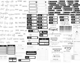 Minimalist Budget Stickers for GoodNotes: Expense & Income Tracker (Digital Download)
