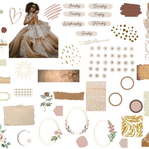 Vintage von AshLee Digital Studio, digitale Planer Aufkleber, digitale Planung, GoodNotes Aufkleber, Clipart