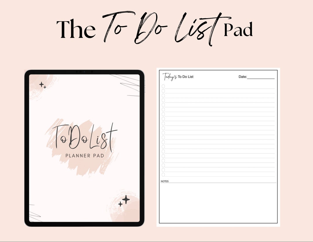 Digital to Do List Pad: Minimalist Planner (PDF) - Etsy