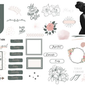 Joyful | Digital Planner Stickers Motivational | Pre-Cropped Goodnotes and PNG Digital Planner Stickers - Clipart