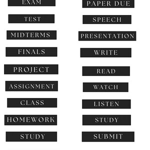 Student Icon Everyday Basic Digital Planner Stickers | Daily Word ...