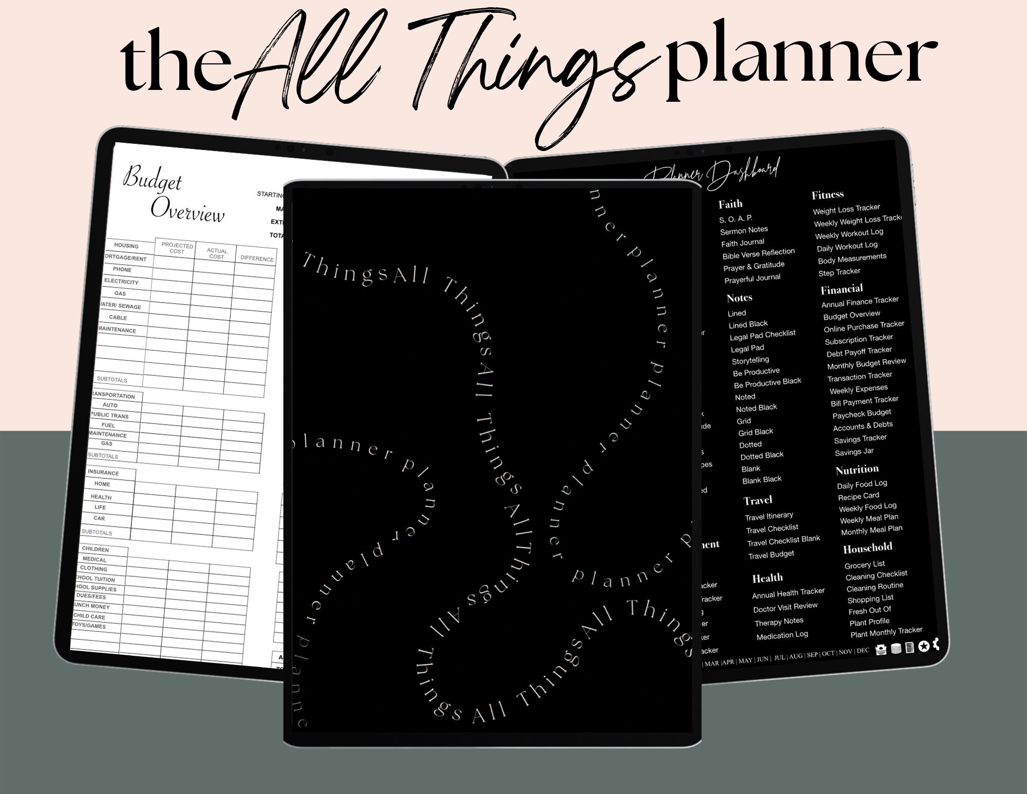The All Things Planner Aesthetic Digital Planner Mac Digital Etsy