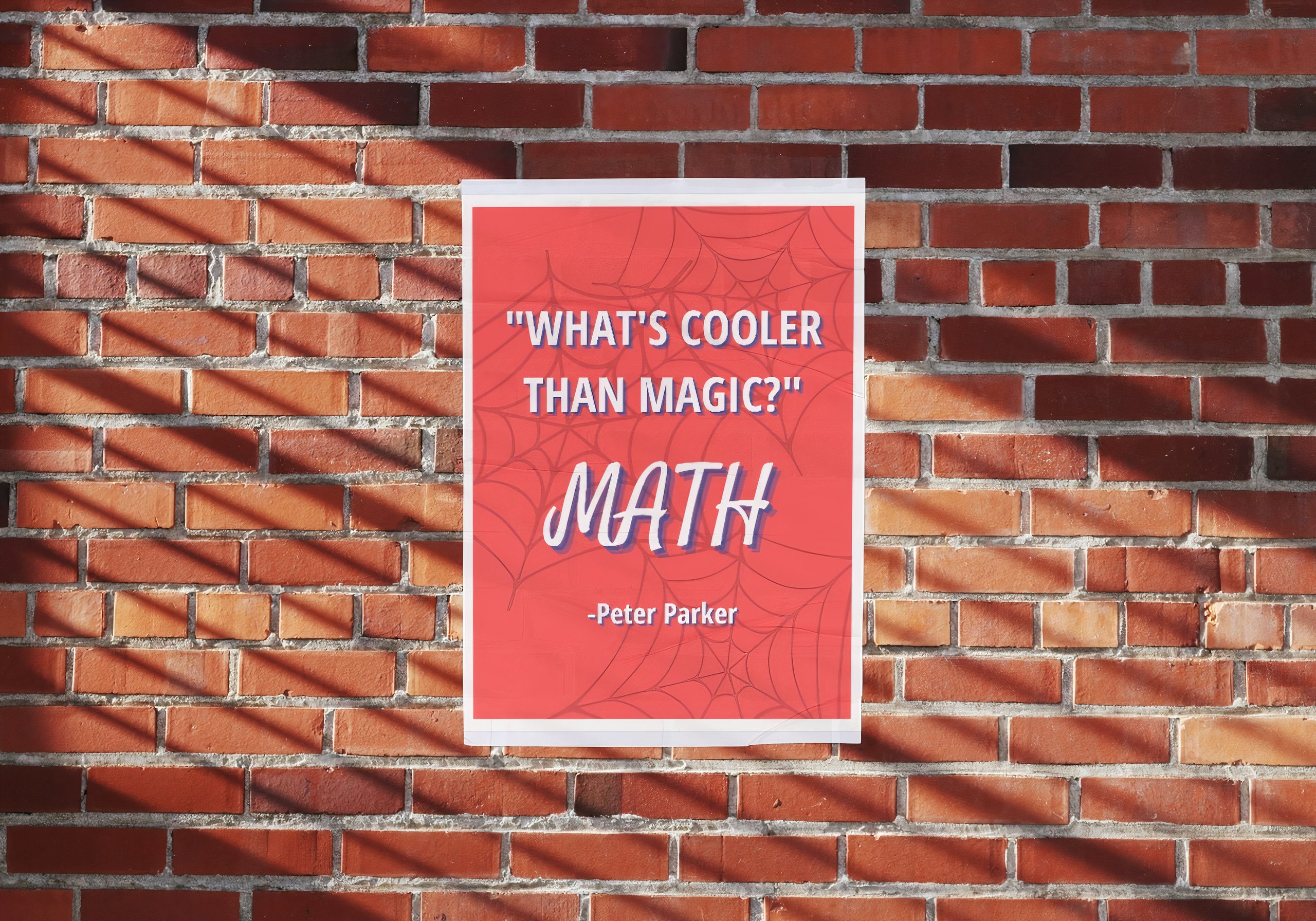 What's Cooler Than Magic Math Poster, Classroom, Math, Spiderman, Peter