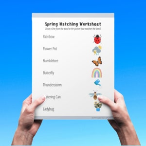 Spring Matching Worksheet | Elementary School, Young Learners, Seasonal