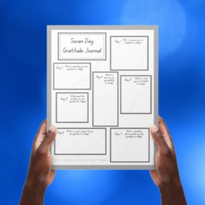 7 Day Gratitude Journal | Therapy, Gratitude Exercise, Journaling
