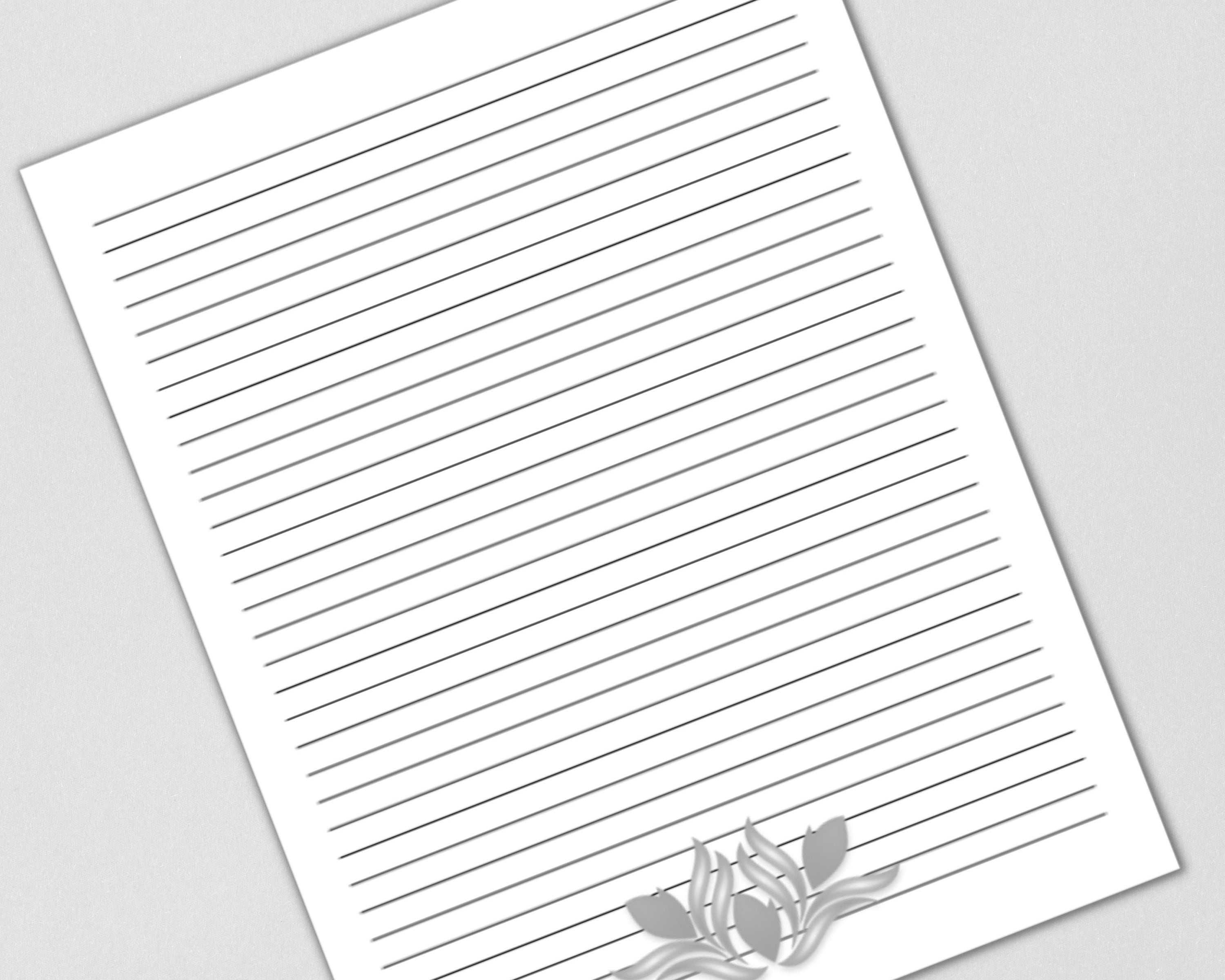 Stationery Set Letter Writing Printable R Writing Paper Set, Lined