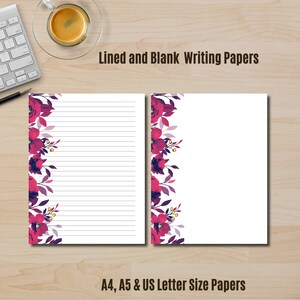 Valentine Writing Paper, Printable Letter Writing Paper, Love Letter Paper, Stationery Set, Love Notes, Instant Download